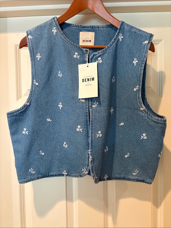 Sezane Jackets & Blazers - Sézane Abbyna Jacket Vest Denim NWT